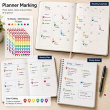 560pcs Colorful Position Stickers, Location Marking Stickers For Planner, Suitable For Teachers, Parents, School, Learning, Error Marking, Knowledge Point Marking, Handmade Self-Adhesive Labels, Back To School Decoration Stickers, Marking Stickers, Gift Decoration Stationery Stickers, Back To School Stickers - Multicolor - View 5