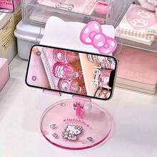 SANRIO 新款 Hello Kitty 慵懶風多功能 DIY 可調節手機桌上支架，適合觀看電視節目，完美的生日與聖誕禮物（僅適用於手機支架） - A - 查看 2