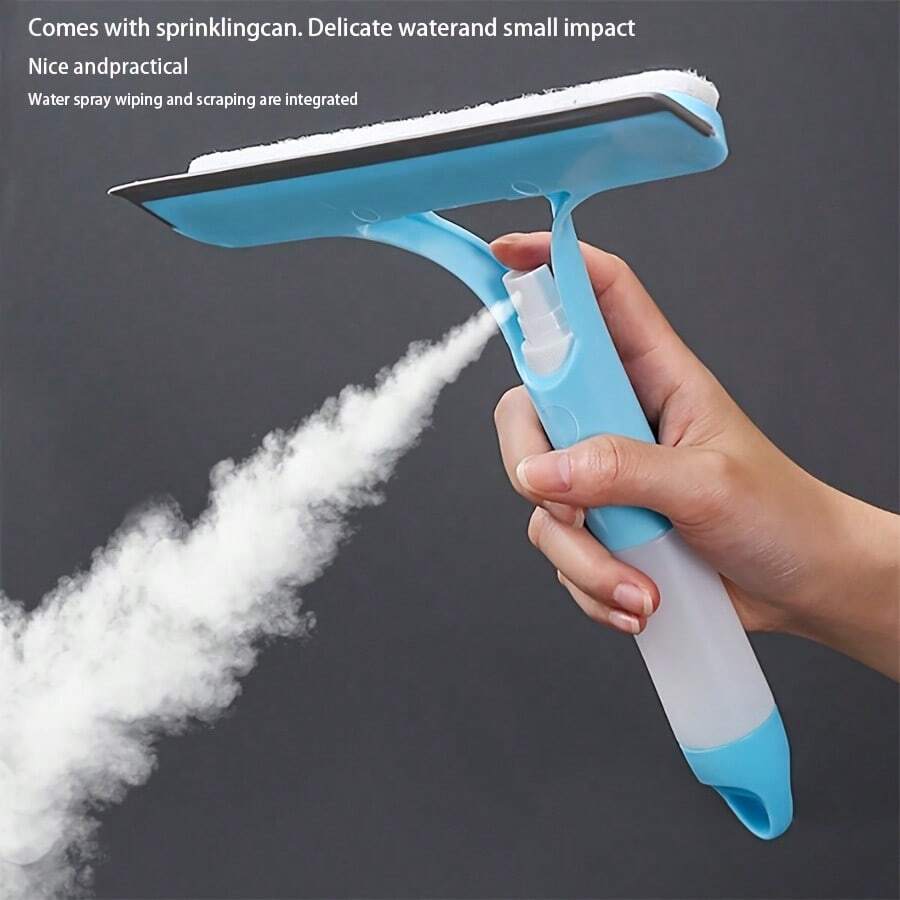 4-In-1 Glass Squeegee With Scraper And Sprayer, 3-In-1 Window Cleaner, Multi-Function Handheld Window Squeegee, Spray, Clean And Scrape, Suitable For Windows, Tiles, Car Windshields, Mirrors, Bathroom Cleaning Tools, Kitchen, Bathroom, Home Use