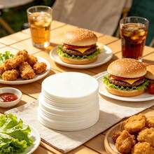 50/150pcs Round White Baking Paper, Non-Stick Round Burger Paper, Wax Paper, High Quality Frozen Patty Separator Paper, 12cm/4.72in With Non-Stick Surface, Easy To Separate, Store And Freeze Burgers And Ingredients - Multicolor - View 5