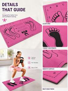 Anti-Slip Training Mat For Squats, Which Helps Improve Exercise Efficiency, Is Anti-Slip, Soft And Elastic, Easy To Clean And Store, Suitable For Gym Workouts And Home Sports, Indoor/Outdoor Activities, Suitable For Yoga - Multicolor - View 10