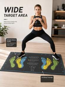 Anti-Slip Training Mat For Squats, Which Helps Improve Exercise Efficiency, Is Anti-Slip, Soft And Elastic, Easy To Clean And Store, Suitable For Gym Workouts And Home Sports, Indoor/Outdoor Activities, Suitable For Yoga - Multicolor - View 9
