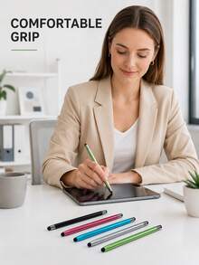 2-In-1 Dual-Tip Capacitive Stylus Pen, Universal Stylus Compatible With IPad, Android Phones And Tablets, Fine Tip Stylus For Digital Art, Painting, Sketching, Writing And Office Use - View 4