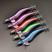ANFS 5pcs Squid Fishing Lure -Egl Lure Fishing Bait Squid Jigs For Octopus Cuttlefish, Saltwater Hard Bait - Multicolor - View 12