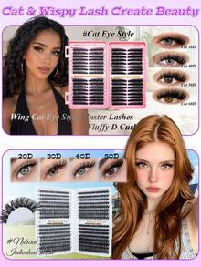 RITALASH 2527/ 592/655/640/384pcs Individual Lash Clusters Kit 4 Trays Volume Lashes With Lash Bond And Seal Lash Remover Lash Tweezer For Travel/Cosply/Daily Use For Beginner Waterproof Resuable Eyelash Extensions At Home - Black - View 5