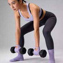 Yoga Gloves, Non-Slip Fingerless Pilates Gloves Breathable Workout Gloves, Suitable For Most Women And Men - A - View 7