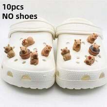 5/10pcs-Shoe Charms Set-Detachable ABS Accessories, 3D Cute Capybara-Glow In The Dark, Solid Color, Suitable For Clogs DIY Sandals-Ideal For Various Holidays And Parties, Perfect Christmas Gift - Solid Color - View 13