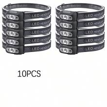 1件/2件裝 可攜式 LED 高亮度頭燈，感應式開關，可充電防水，適用於戶外露營照明、釣魚、跑步、居家緊急照明 - 彩色 - 查看 11
