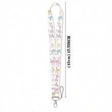 1pc Heart-Shaped Lanyard, Key Chain, ID Badge Holder, Gym Phone Strap, USB Card Holder, DIY Lanyard, Suitable For Office, Back To School - Multicolor - View 8