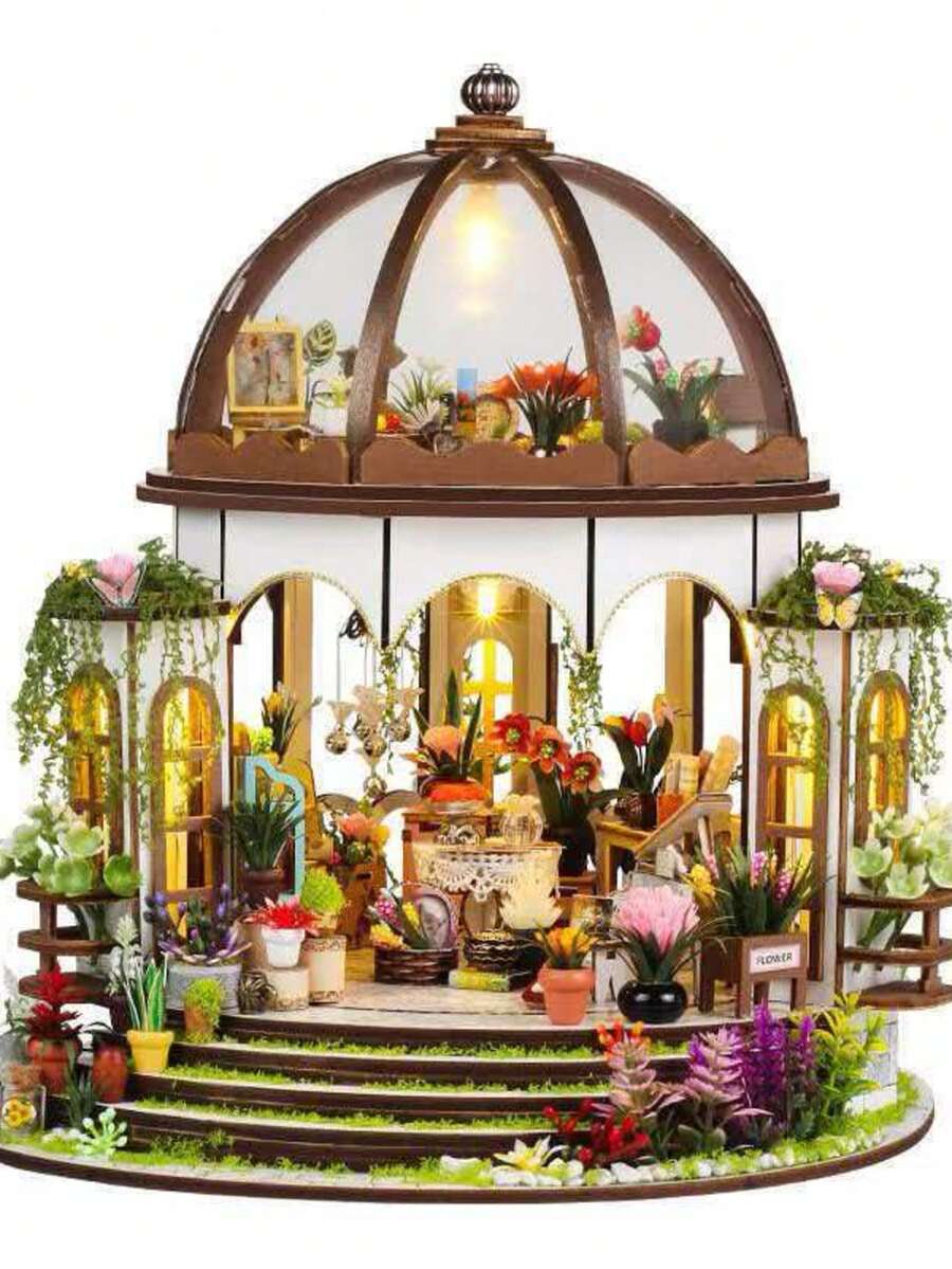 Acrylic House Kit, Home Decor And Creative Gift - Perfect For Birthday, Easter, Mother's Day, Valentine's Day And Other Holidays, Spring Decoration - B - View 1