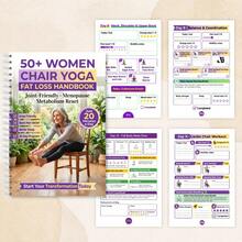 Chair Yoga Book For Women Over 50, Low Impact Knee Friendly Workout Guide To Lose Weight & Ease Back Pain - Multicolor - View 5
