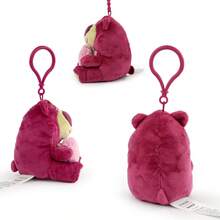 MINISO Disney Lilo & Stitch Plush Keychain Hanging Bag Charm Cute Sad Mascot Keychain - 粉色 - 查看 3