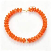 1pc Bohemian Y2K Creative Fashion Elegant Exquisite Luxurious Sweet High-Quality Dopamine Color Flat Resin Beaded Chunky Necklace For Women, Sisters, Couples, Prom/Evening Party, Ceremony, Exquisite Jewelry Gift, Suitable For Daily Wear, Dating, Party, Holiday, Music Festival, Commuting, Wedding, Halloween, Christmas (Bead Color Random) - necklace - View 12
