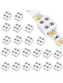 High Quality LED Strip Buckle 8mm Terminal Splice Plug Screw-In 2-Pin Fixing Clip Free Welding Led Light Strip Connector - A - View 2