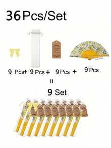 1/3/9/15/16/20/24/30/36/40pcs Spanish Lemon Pattern Folding Fans, Lemon Foldable Fans Summer Capri Style Paper Hand Fans, Spanish Lemon Cooling Decorative Handheld Fans, Suitable For Parties, Dance Performances, Travel, Birthday Gifts - Multiple Styles - View 13