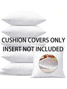 2pcs/4pcs/6pcs Pure White Blank Pillow Covers, No Pillow Insert, Modern Minimalist Soft Lightweight Polyester Square Cushion Covers, Hidden Zipper, DIY Your Favorite Patterns, Suitable For Bedroom, Living Room Decoration - White - View 21