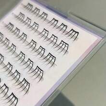MIXIAOHE Korean Girl Group Style Self-Adhesive False Eyelashes, No Glue Needed, C-Curl Structure. Equipped With Transparent Adhesive Strip, 9-12mm Length, Perfect For Beginners' Daily Makeup Use. - View 5