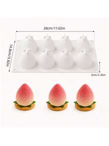 6-Cavity Fruit Banana/Lemon Mousse Cake Silicone Mold, Chocolate Pudding Dessert French Pastry Baking Mold, Creative DIY Candle Mold, Reusable Dessert Mold Making Tool, Gift For Baking Enthusiasts - Multicolor - View 16