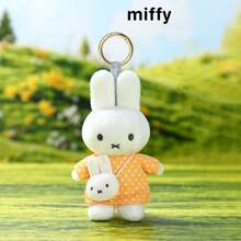 Miffy 毛絨吊飾娃娃，經典 Miffy 兔子設計，柔軟可愛，可裝飾包包與鑰匙圈，溫馨生日紀念禮物 - 彩色 - 查看 12