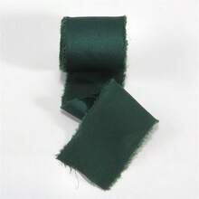1 Roll Silk Satin Frayed Edge Ribbon For Crafts, Wedding Invitation Decoration, Gift Wrapping 1.5inch X 4.5m - View 7