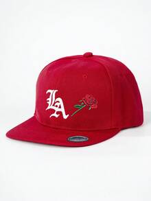 1件刺繡LA Rose平帽簷棒球帽，戶外可調節防曬休閒帽，適合春秋旅行、海灘度假，男士遮陽帽，Y2K風格青年帽 - 棒球帽 - 查看 17