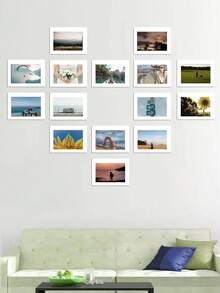 15pcs Black (With Backboard) Minimalist Elegant Corridor Wall Decor Memorial Paper Photo Frames Wall Hanging Paper Photo Frames Home Wall Decoration For Holiday Celebration And Home Decor (Paper Product) - Multicolor - View 30