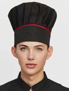 Men's Elastic Chef Hat, Elastic Band Design, Suitable For Restaurant Kitchen, Bakery Store, Cafeteria Cooking, Universal Chef Work Hat - Multicolor - View 10