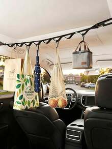1/2/3/4 Piezas Perchero Colgante para Ropa de Coche, Perchero Ajustable para Vehículo para Viajes & Uso Diario, Cuerdas para Colgar Ropa - Multicolor - Ver 3
