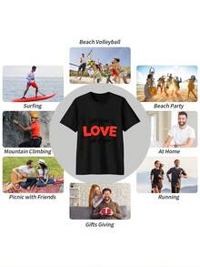 Men T-Shirts - 黑色 - 查看 3