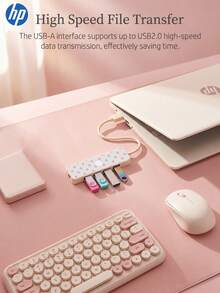 HP DHC-CT100D 4合1 Type-C 擴充塢，4K HDMI 投影，PD 快充，USB 2.0 集線器轉換器，相容於 Apple MacBook 及所有 Type-C 筆記型電腦，玫瑰紅 - 查看 9