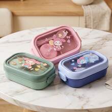 1pc Bento Box With Utensils, Microwave Adult Lunch Box, Compartment Food Storage Container, Insulated Bento Lunch Bag, Stackable Lunch Box With Sauce Cup, Suitable For Students Back To School, Birthday Gift, Christmas Gift - View 8