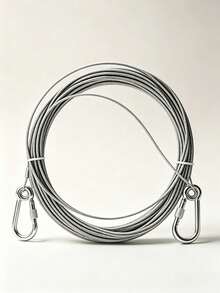 1pc Durable Stainless Steel Clothesline, 78.74 Inch Portable Laundry Drying Rope - Strong And Break-Resistant, Indoor And Outdoor Use, Suitable For Camping, Bathroom, Dorm, Rental, Outdoor Travel, Essential Practical Home Laundry Drying Item - A - View 13
