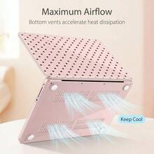 Polka Dot Style For Macbook Neo 13-Inch 2026 A3404 A18 Pro Chip, A3404 2026 Neo 13-Inch Ultra Clear Crystal Fully Transparent Ultra-Thin Hard Shell Protective Case, Back To School Season Pink Polka Dot - View 3
