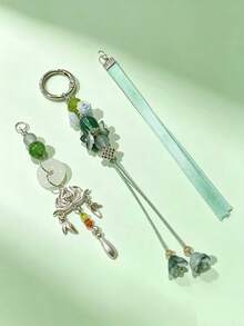 Chinese Style Tassel Keychain, Fresh Color Palette, Oriental Anime Retro Tassel Key Chain, Suitable For Backpack Charm, Daily Bag Decoration, Holiday Party Gift, Back To School Gift, Women's Keychain, Car Keychain, Keychain Making Material, Men's Keychain, Backpack Charm Keychain, Keychain, Keychain Pendant, Keychain Coin Purse, Bulk Keychain, Keychain Set, Keychain Accessories - Multicolor - View 12
