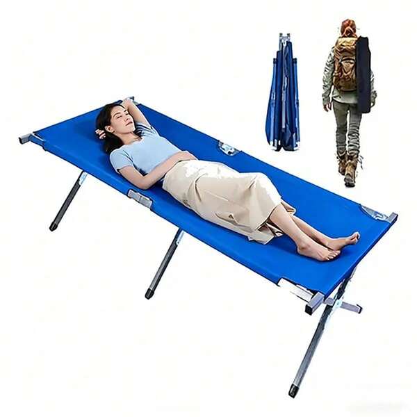 Cuna de campamento - cama plegable de campamento portátil - cuna 600D para adultos con marco de acero por