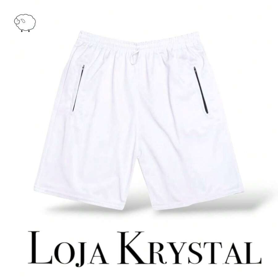 SPORTS SHORTS - WITH POCKET AND ZIPPER - MEN'S - NEW COLORS AND SIZES. - White - View 1