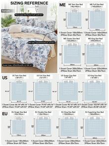 This 3 Pieces Set Of Leaf Floral Pattern Bedding Is Made Of High-Quality Ultra-Fine Fiber Fabric That Is Super Soft And Breathable, Suitable For All Seasons. It Is Machine Washable, Fade-Resistant, Pill-Resistant, Shrink-Resistant, And Wrinkle-Resistant. The Fashionable And Versatile Design Suits Bohemian, Farmhouse, Or Modern Minimalist Bedroom Decor, And Is Easy To Maintain. - Multicolor - View 4