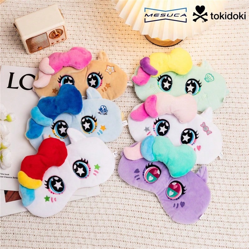 Mesuca & Tokidoki Printed Sleep Eye Mask Unicorn Character Design Mixed Color Soft Comfortable Light-Blocking Elastic Band Travel Nap Rest Use 1pc - Multiple Styles - View 1