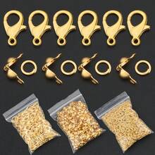250pcs/500pcs DIY Jewelry Findings Set Includes Lobster Clasp, Jump Rings, Clasps, DIY Buckle Kit, End Connectors, Open Jump Rings, Suitable For Bracelet Connectors, Beading, Bead End Connectors, Anklet End Closed Rings, Fixed Hanging Rings, Jewelry Connecting Rings And Other Handmade Jewelry Making - Lobster Clasp & Bag Clasp & Jump Ring - View 7