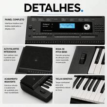 Teclado Musical Roland Ex20a Arranjador 61 Teclas Sensiveis - Preto - Visão 2