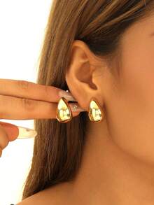 2-12pcs Ocean Shell & Starfish Marine Element Personalized Stud Earrings Set, Suitable For Beach Vacation, Travel, Summer Outfits - Gold - View 6