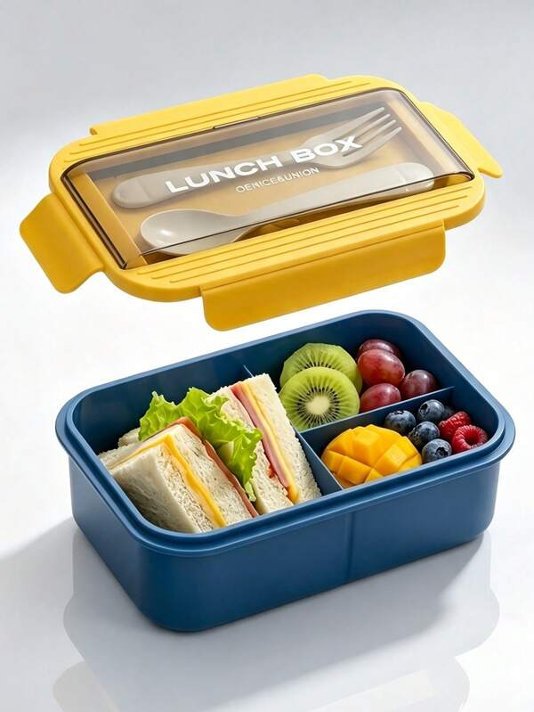 1 pièce Boîte à bento, Boîte à lunch pour adultes, Boîte à lunch étanche, Boîte à bento sans colorants chimiques, Lave-vaisselle, Micro-ondes, Boîte à lunch pour adultes