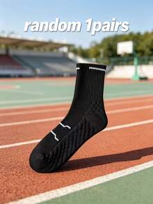 Professional Mid-Calf Sports Socks For Men And Women, Thick Terry Sole, Shock-Absorbing, Anti-Slip, Breathable Long Socks For Running, Fitness, Basketball - Multicolor - View 10