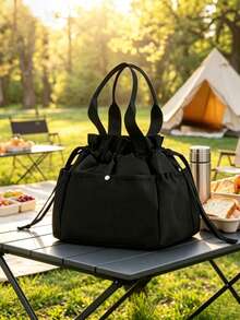 New Drawstring Insulated Lunch Bag, Portable, Large Capacity, Easy To Clean, Reusable And Multi-Functional. Essential For Work, Travel, Picnic And Daily Use. Perfect As A Christmas Or Halloween Gift. (Not Suitable For Food Contact) - View 14