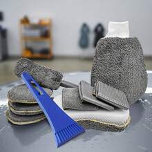 符合人体工学的汽车轮毂刷 - 轻便涤纶轮毂清洁工具，高效汽车细节保养，轮胎护理配件，洗车设备，汽车轮毂刷，汽车轮毂和轮胎清洁刷，除尘刷，多功能汽车清洁刷，适用于排气管、汽车发动机、摩托车、自行车，汽车保养，汽车维修，清洁用品，清洁工具 - 灰色 - 查看 5