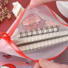 12/24pcs Christmas Cartoon PVC Zipper File Bags, Gift For Friends And Colleagues, Cute Transparent Stationery Storage Bags, Multi-Functional Gift - A - View 5