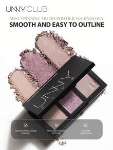 UNNY CLUB Bedak Alis 3 Warna, Warna Tahan Lama, Anti Luntur, Tekstur Bedak Halus, Palet Multifungsi dengan Kuas dan Cermin, Cocok untuk Pemula, 1 buah, Kosmetik Makeup Merek Ternama - Y03 Cokelat Keabu-abuan - View 5