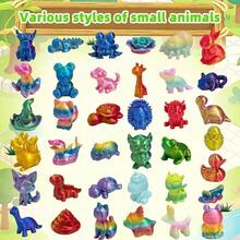 10/5PCS Mini Random 3D Printed Animal Figurine Set, Flexible Movable Stress Relief Toys, Surprise 3D Printed Cute Animal Desktop Decor, Party Favors, Classroom Rewards, Gift Bag Fillers, Lawn Art Collectibles, Party Decorations, Garden Statues (Random Styles And Compact Size) Hot-Selling 3D Printed Colorful Mixed Mini Animal Craft Decor Figurines Educational Toys For Kids - Multicolor - View 6