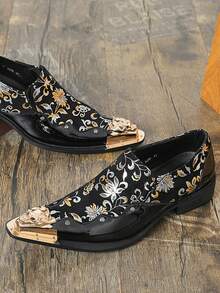 Men's Luxury Vintage Style Elegant Gentleman Loafers With Non-Slip Wear-Resistant Sole For Casual Daily Wear - Black - View 9