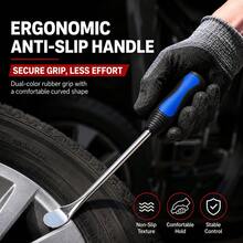 14.6 Inch/37cm Tire Pry Bar Tool Set, 3pcs Extended Steel Tire Pry Bars With 7pcs Wheel Rim Protector Covers, Non-Slip Handle Tire Removal And Installation Tool, Suitable For Cars, Motorcycles, Off-Road Motorcycles, ATVs And Lawn Mowers - A - View 7